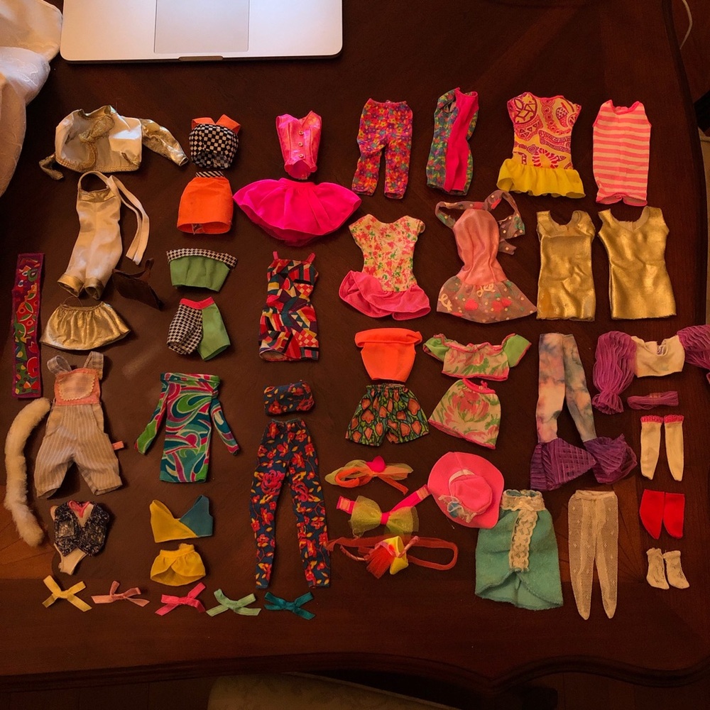 1980s and 1990s Barbie doll clothes bundle